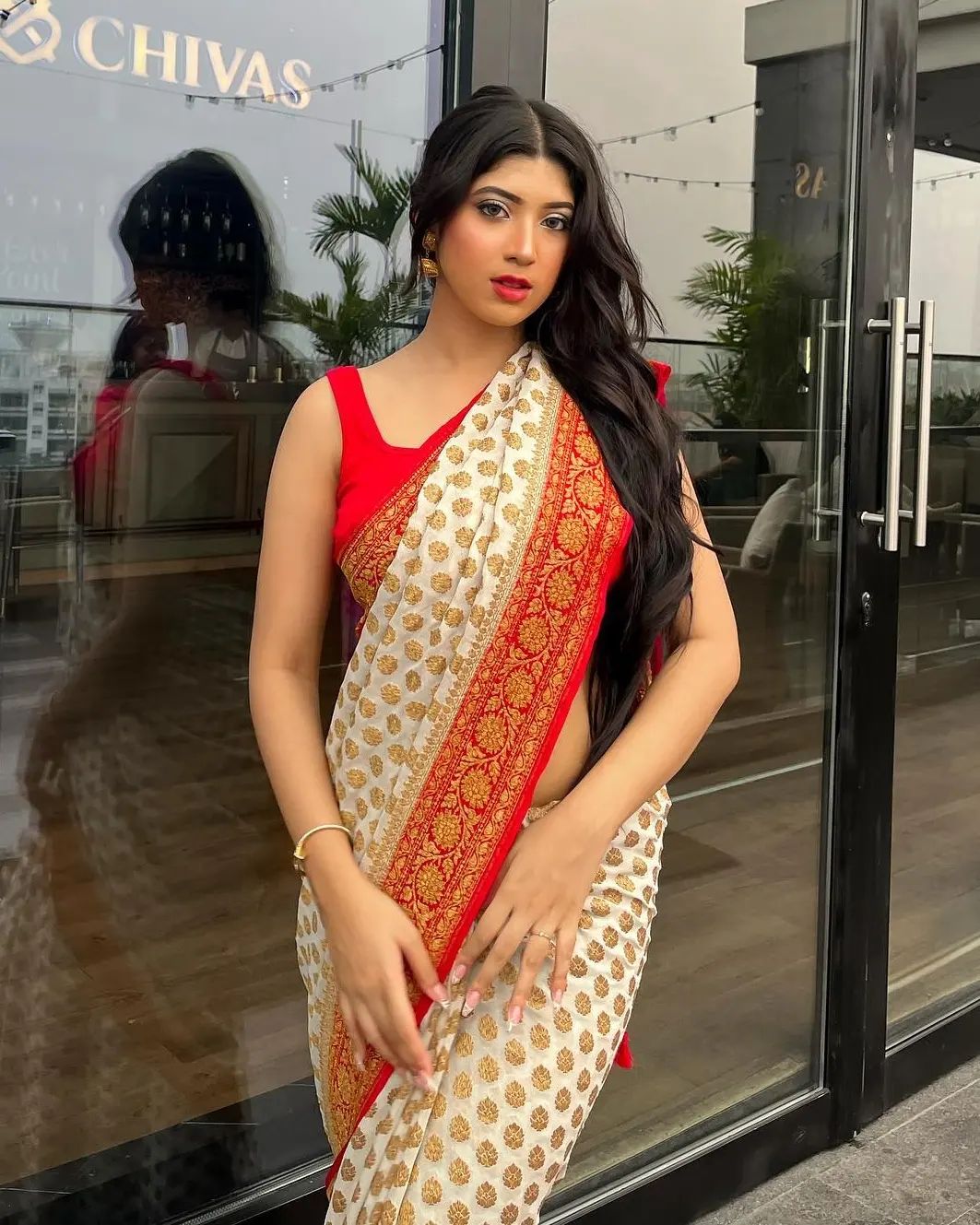 Authentic Banarasi Khaddi Minzari Georgette Saree | Elegant Saree For Special Occasions