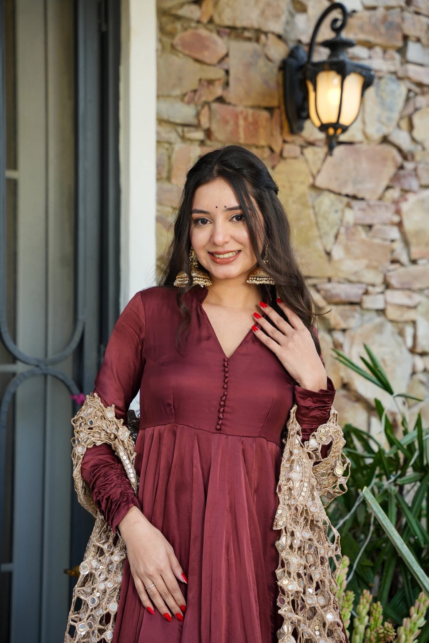 ✨ Elegant Crepe Kurta with Heavy Net Embroidered Dupatta & Crepe Palazzo Set ✨