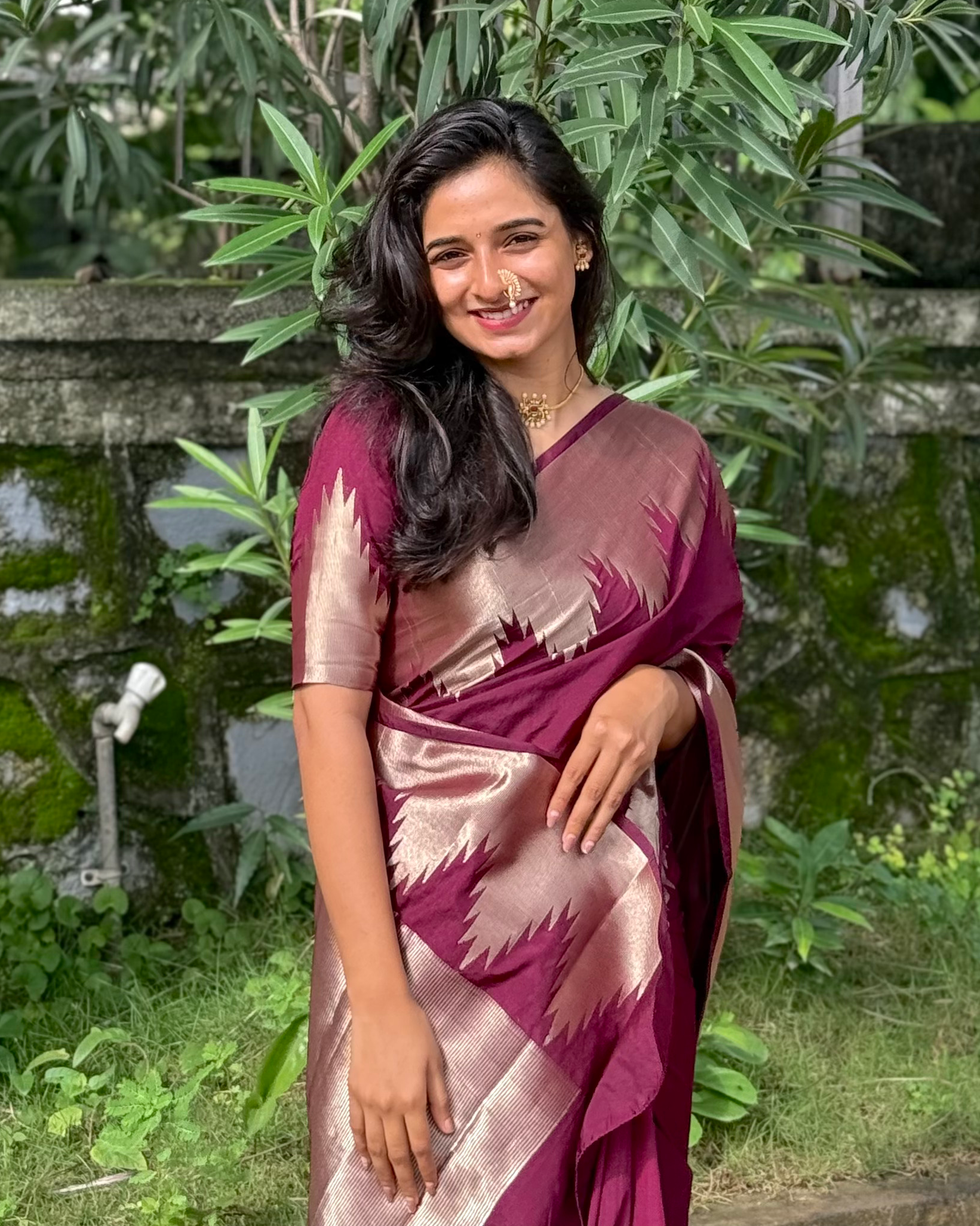 Traditional Banarasi Woven Soft Silk Temple Saree