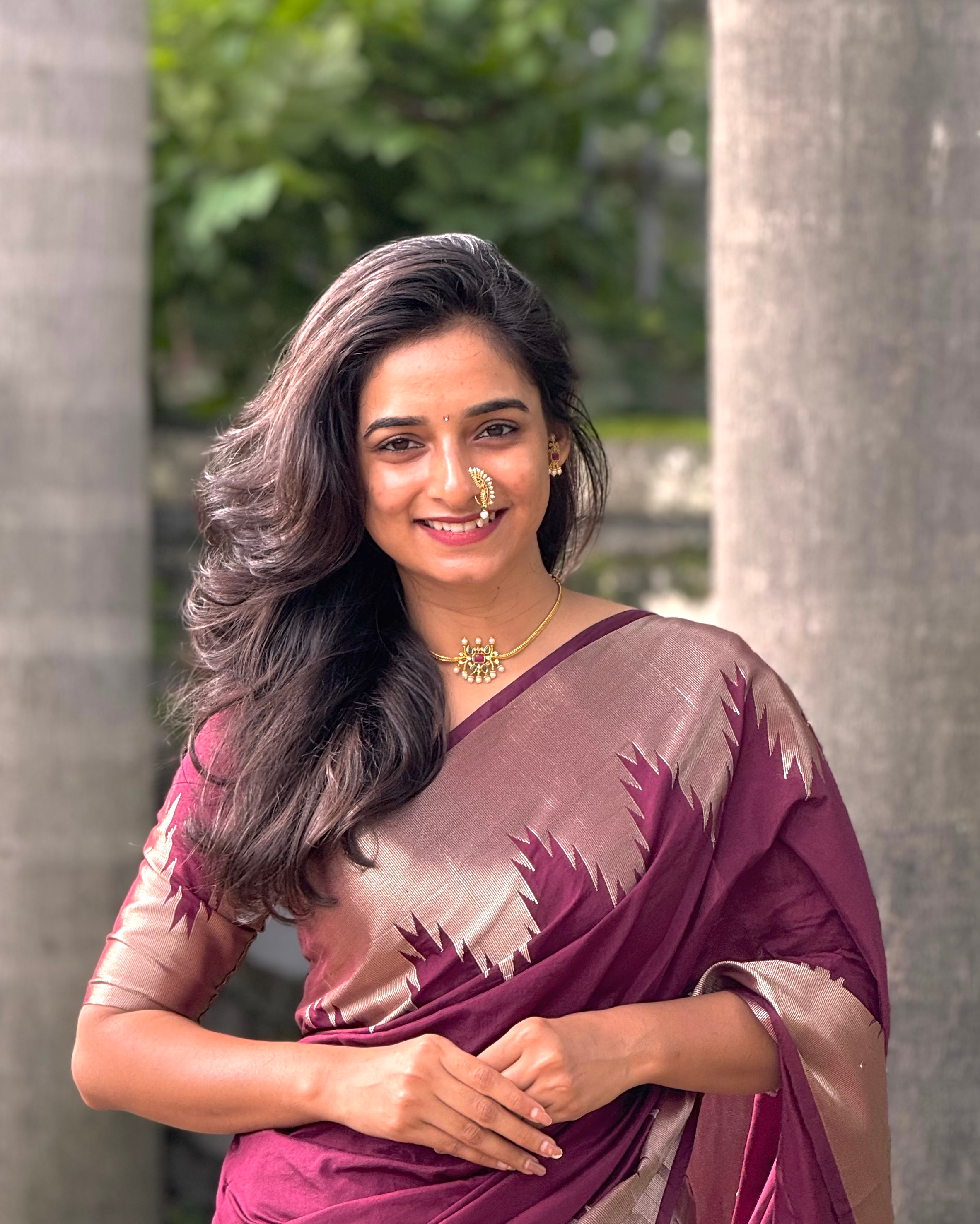 Traditional Banarasi Woven Soft Silk Temple Saree